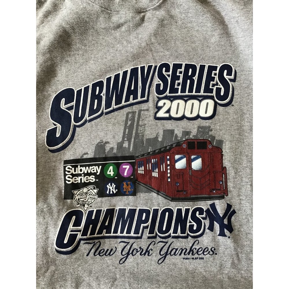 Mens Vintage 2000 New York Yankees Subway World Series Champions Sweatshirt XL